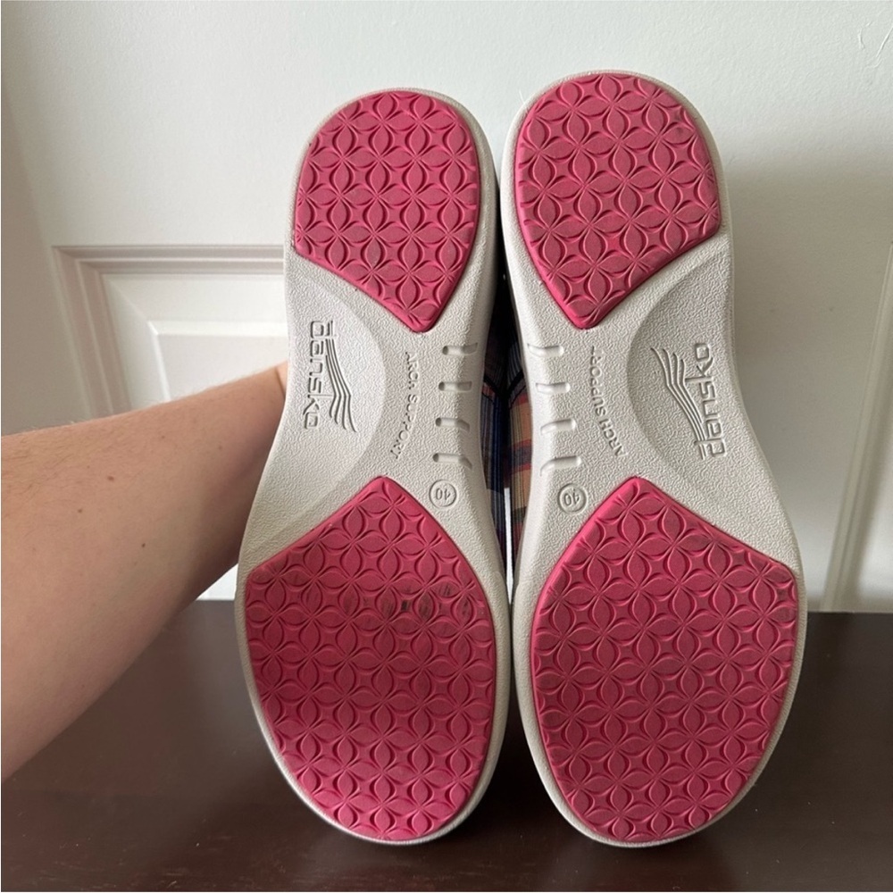 Dansko Women’s Belle Madras Plaid Canvas Slip On Comfort Sneakers Shoes Size 9.5 - Picture 8 of 11